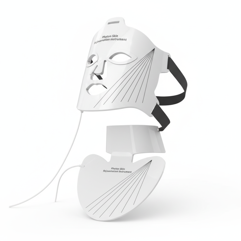 Masque Facial de beauté LED, masques de thérapie à la lumière pour raffermissement de la peau, masques d'esthéticienne pour le cou, appareils cosmétiques professionnels