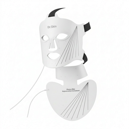 Masque Facial de beauté LED, masques de thérapie à la lumière pour raffermissement de la peau, masques d'esthéticienne pour le cou, appareils cosmétiques professionnels